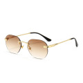 Frameless Women′s Square Small Frame Ocean Piece Ins Trendy Street Style Sunglasses